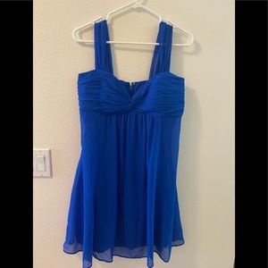 Davids Bridal Crinkle Chiffon Dress w Twist Front